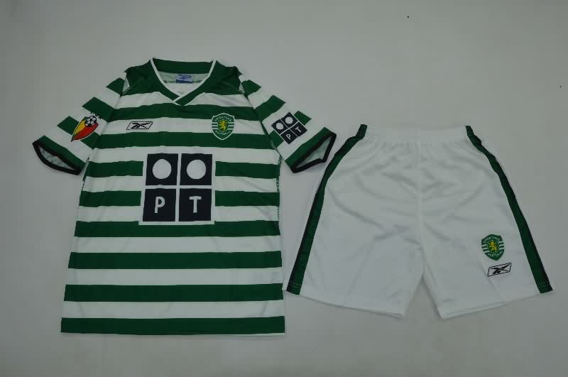 Sporting Lisbon 2003/04 Kids Home Soccer Jersey And Shorts Sporting Lisbon 2003/04 Kids Home Soccer Jersey And Shorts