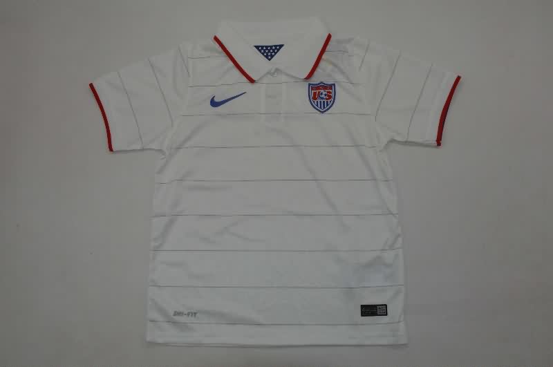 USA 2014 Kids Home Soccer Jersey And Shorts